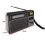 Imagem de Rádio Portátil Retro Banda AM FM SW Com Lanterna Lateral Recarregável LE607VM