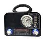 Imagem de Rádio Portatil Retro Vintage Antigo Bluetooth Usb Pendrive Bateria Recarregavel Cabo Direto Energia