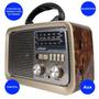 Imagem de Radio Portatil Vintage Am Fm Mp3 Usb Sd Bluetooth Aux