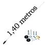 Imagem de Rádio Px 40 Canais Antena Inox Mini Maria Mole 1,40m Cabo 5,5m Mb Lado Carona Mercedes Benz Cara Preta