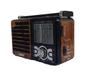 Imagem de Radio retro antigo am fm sw usb sd tf lanterna bluetooth le long le-613 madeira