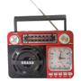 Imagem de Rádio Retro Antigo Caixa de Som FM AM Bluetooth Bateria Recarregável Portátil com LED e Lanterna