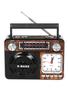 Imagem de Rádio Retro Antigo Caixa de Som FM AM Bluetooth  Recarregável Portátil com LED e Lanterna - Kapbom