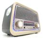 Imagem de Rádio Retro Vintage Estilo Antigo Preto Usb Bluetooth Fm Am Bivolt 3199 -
