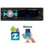 Imagem de Rádio Som automotivo Bluetooth, USB, FM, Micro SD, Auxiliar, LCD Azul Com Controle Roadstar - RS-2714BR