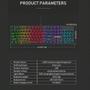 Imagem de RAIKU L3000 Authentic Mechanical Keyboard With Blue Switch, RGB Backlit, Detachable Cable, 104 Keys