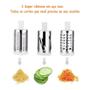 Imagem de Ralador de Legumes Multifuncional Cortador Fatiador 3 Laminas Verdura Legume Manual Queijo Cozinha