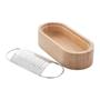 Imagem de Ralador de Queijo de Mesa Em Inox com Recipiente em Bambu