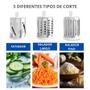 Imagem de Ralador e Fatiador Multifuncional com 3 Lâminas Inox - Prático e Seguro