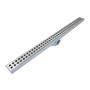 Imagem de Ralo 70cm Inox modelo Quadrangular com Tela e col Cinza