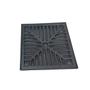 Imagem de Ralo Alumínio Concavo Preto Fosco 30x30 Tela Saída 100mm e Sistema Sifonado