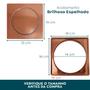 Imagem de Ralo Click E Porta Grelha Rose Gold Inox 15x15 Kit Banheiro Caixilho Quadrado Suporte Ralo Inteligente Antiodor 15cm Tampa Caixa Sifonada Brilhoso