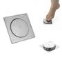 Imagem de Ralo Click Inteligente Aço Inox 10X10 Banheiro Pop Up Clic