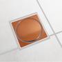 Imagem de Ralo Click Rose Gold 10x10 Ralo Inteligente Quadrado Aço Inox 10cm para Banheiro Piso Lavabo Lavatorio Escoamento Tampa Red Brilhoso Luxo Cobreado