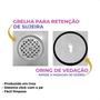 Imagem de Ralo De Banheiro Inteligente Click Pop Up Quadrado 10x10 Veda Cheiro Odores e Insetos Inox Chão