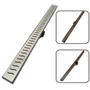 Imagem de Ralo de Banheiro Linear Inox Polido Ondas 70cm x 5cm