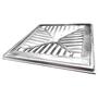Imagem de ralo grelha de aluminio com porta grelha concava 15 x 15 cm