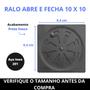 Imagem de Ralo grelha inox 10x10 black abre e fecha banheiro quadradro