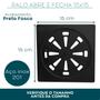 Imagem de Ralo Grelha Preto Fosco 15x15 Quadrado Tampa Abre e Fecha Rotativo Com Fecho Aço Inox 201 Ralo Para Banheiro Veda Cheiro