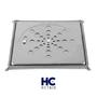 Imagem de Ralo Grelha Quadrado Inox 15x15 Com fecho e Com Caixilho