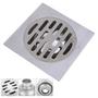 Imagem de Ralo Inox 10x10 Banheiro Lavabo Resistente Seguro Higienico Varanda Jardim Quintal Duravel