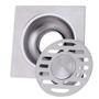 Imagem de Ralo Inox 10x10 Kit 2 unidades Lavabo Banheiro Resistente Grande Escoamento Resistente Seguro