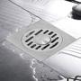 Imagem de Ralo Inox 10x10 Kit 2 unidades Lavabo Banheiro Resistente Grande Escoamento Resistente Seguro