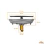 Imagem de Ralo Inteligente Click Inox 10 Cm Redondo Banheiro Cromado Lavabo Veda Cheiro