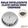 Imagem de Ralo Inteligente Click Redondo Para Banheiro 10x10 Aço Inox Cromado