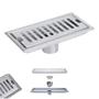 Imagem de Ralo Linear 30cm Aço Inox Banheiro Area Externa Anti Odor Anti Inseto Piscina Lavabo Quintal Higienico Seguro Resistente