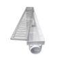 Imagem de Ralo Linear 6x50 modelo Grelha Aluminio com Tela Anti Insetos e Coletor Branco - Ficone Reis