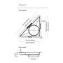Imagem de Ralo Linear Oculto Triangular 16 x 16 cm Vertex 5207 Elleve