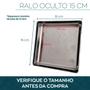 Imagem de Ralo Oculto Inox Tampa Invisível Quadrado 15X15 Não É Pvc