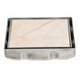 Imagem de Ralo Oculto Invisivel 15x15 Anti Odor Inox Kit 10 Uni Box Banheiro Cozinha Varanda Lavabo Lavanderia Higienico Discreto