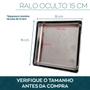 Imagem de Ralo Oculto Para Banheiro 15x15 Antiodor Escovado Tampa Invisível Quadrado Square 15cm Ralo Inox Tampa 2 em 1 Aplicar Piso Porcelanato Aço Inox 304