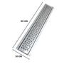 Imagem de Ralo Pluvial 10cm x 50cm Inox Dubai com Tela e Suporte