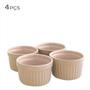 Imagem de Ramekin de Cerâmica Classic Jomafe Creme 10x5,5CM 4PÇS