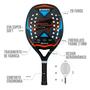 Imagem de Raquete Beach Tennis Storm Sunnex Azul com Capa