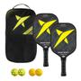 Imagem de Raquete de Pickleball Drop Shot Fortum - Kit com 2 Raquetes e 4 Bolinhas