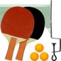 Imagem de Raquete De Ping Pong + Raquetes + Bolinhas + Suporte + Rede