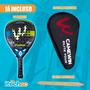 Imagem de Raquete Padel Camewin Fibra Carbono 18k Profissional C/ Capa