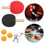 Imagem de Raquete Ping Pong Tênis De Mesa Par + 3 Bolas De