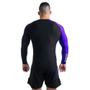 Imagem de Rash Guard Koral Kombat Manga Longa Preto e Roxo