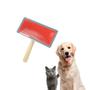 Imagem de Rasqueadeira Escova Magica Removedor de Pelos Mortos Profissional Animais Cães e Gatos Cabo de Madeira Pet