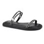 Imagem de Rasteira Flat Sandalia Brilho Strass Feminino Godiva Preto Onix 334090