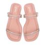 Imagem de Rasteira Flat Sandália Brilho Strass Feminino Godiva Rosado Light