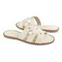 Imagem de Rasteira Godiva Casual Floather Estrelas Douradas Feminina Off White