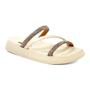 Imagem de Rasteira Moleca Flatform Strass Tiras Feminina - Creme