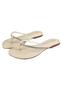 Imagem de Rasteirinha Rosa Chic Calçados Sandália Feminina Flat Chinelo Strass Brilho Branco