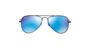 Imagem de Ray-Ban Junior Kids Infanto Juvenil Aviador RJ9506S 201/55 Preto Fosco Lente Espelhada Azul Tam 50